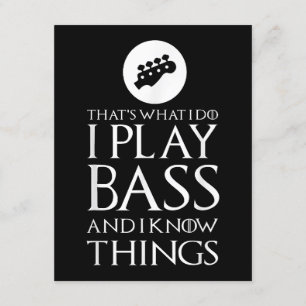 Carte D'accompagnement Je Joue Bass Funny Bass Guitare