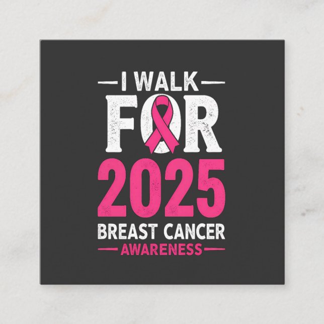 Carte D'accompagnement Je Marche Pour Le Cancer Du Sein De 2025 (Devant)