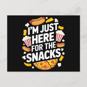 Carte D'accompagnement Je suis juste ici pour les snacks Amoureux de nour