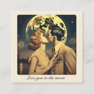 Carte D'accompagnement Je t'aime jusqu'à la lune, affiche de voyage perso