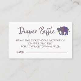 Carte D'accompagnement Jeu de Baby shower de calciné à l'éléphant