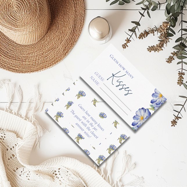 Carte D'accompagnement Jeu de Baby Shower Mariage "Devine combien de bais (Créateur téléchargé)