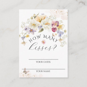 Carte D'accompagnement Jeu de fête prénuptiale rustique de fleurs sauvage