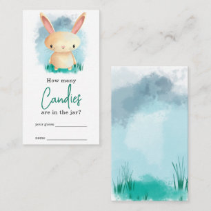 Carte D'accompagnement Jeu de lapin mignon Combien de bonbons