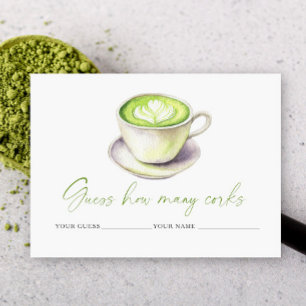 Carte D'accompagnement Jeu de mariage combien de bouchons dans la tasse d