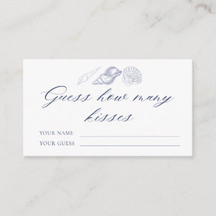 Carte D'accompagnement Jeu de mariage nautique combien de baisers