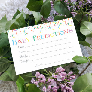 Carte D'accompagnement Jeu de prédictions pour bébé Sprinkle Baby Predict