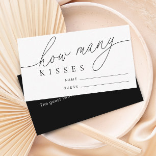 Carte D'accompagnement Jeu de Salle de Mariage Moderne 'Devinez Combien d