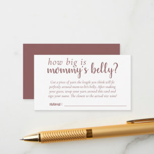 Carte D'accompagnement Jeu de type simple Dessert Rose Mommys Belly