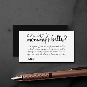 Carte D'accompagnement Jeu minimal simple La taille de Mommys Belly