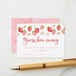 Carte D'accompagnement Jeux de devinette d'anniversaire à la fraise sauva