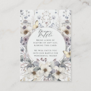 Carte D'accompagnement Joli Art Nouveau Pastel Fleur Bébé Déchets Raffle