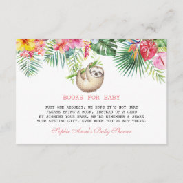 Carte D'accompagnement Joli Baby shower de bouquet de fleurs tropicales
