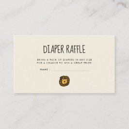 Carte D'accompagnement Joli baby shower de lion jungle Déchets Billet raf