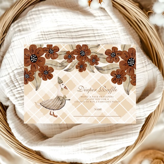 Carte D'accompagnement Joli Baby shower d'oie soie (Créateur téléchargé)