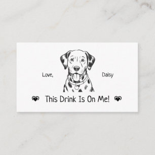 Carte D'accompagnement Joli Billet de Boisson de Mariage de Chien Personn