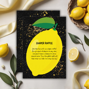 Carte D'accompagnement Joli Jaune Lemon Gold Parties scintillant Baby sho