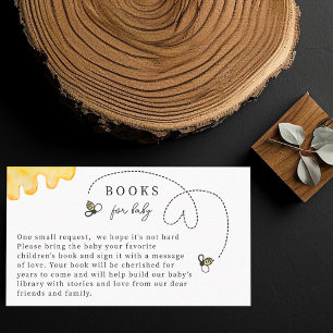 Carte D'accompagnement Joli Livre De Baby shower D'Abeille Pour Bébé Écri