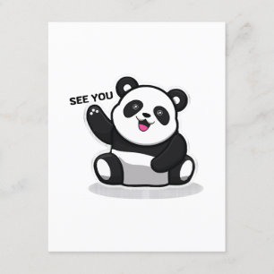 Carte D'accompagnement joli petit panda