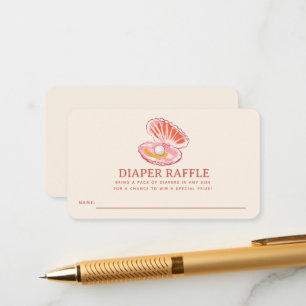 Carte D'accompagnement Joli Ticket de Tombola de Couches pour Baby Shower