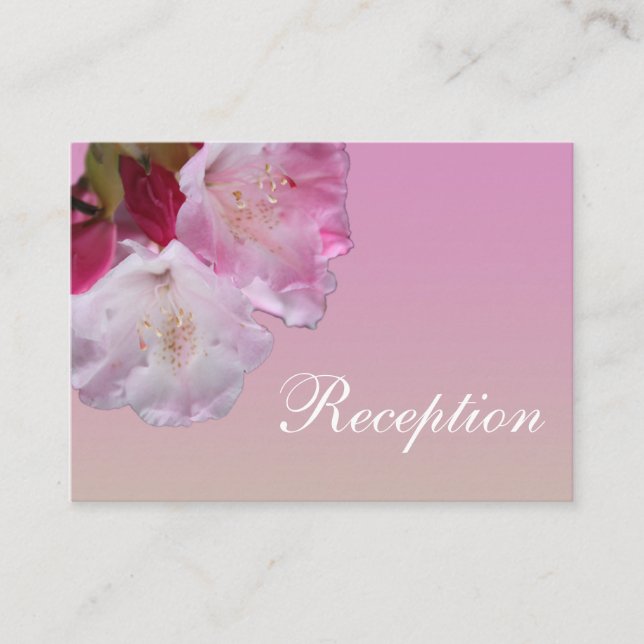 Carte D'accompagnement Jolie rosée rhododendron fleurs réception de maria (Devant)
