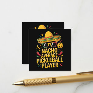 Carte D'accompagnement Joueur de pickleball moyen nacho