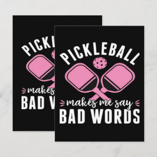 Carte D'accompagnement Joueur de pickleball Pickleball me fait dire du ma