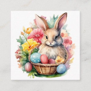 Carte D'accompagnement Joyeuse peinture d'aquarelle de lapin de Pâques