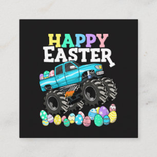 Carte D'accompagnement Joyeuses Pâques Monster Truck Œufs de Pâques