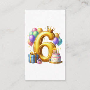 Carte D'accompagnement Joyeux 6ème Anniversaire