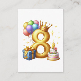 Carte D'accompagnement Joyeux 8e Anniversaire