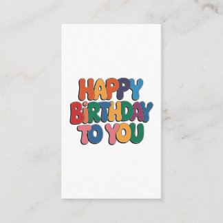 Carte D'accompagnement Joyeux anniversaire rétro