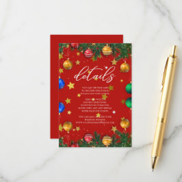 Carte D'accompagnement Joyeux Noël Fête de Noël Détails sur l'invité