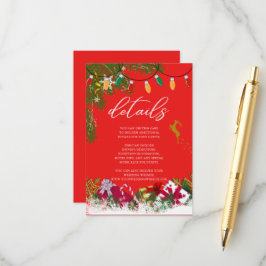 Carte D'accompagnement Joyeux Noël Fête de Noël Détails sur l'invité