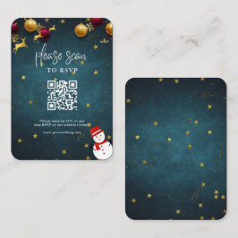 Carte D'accompagnement Joyeux Noël Fête QR Code RSVP