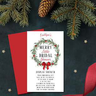 Carte D'accompagnement Joyeux Petit Mariage Noël Affichage Shower