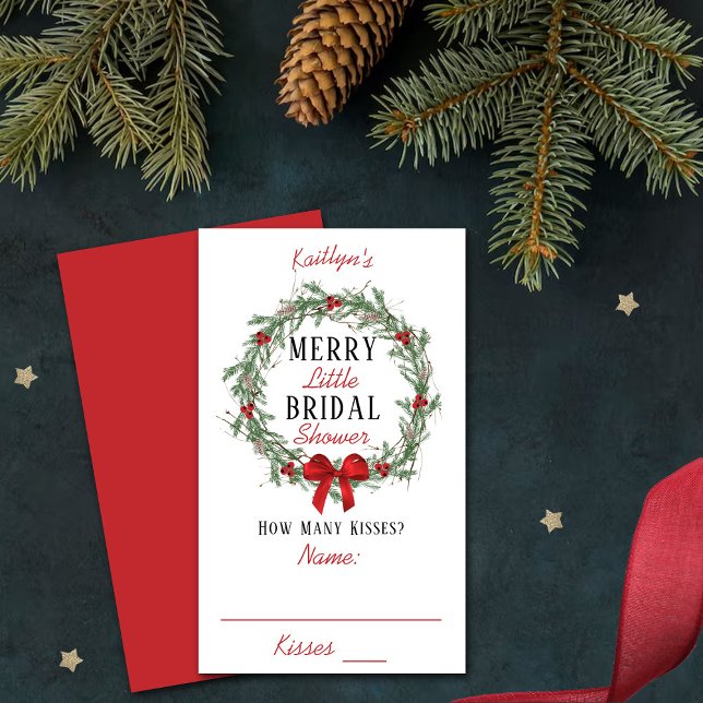 Carte D'accompagnement Joyeux petit Noël Fête des mariées Baisers Jeu (Créateur téléchargé)