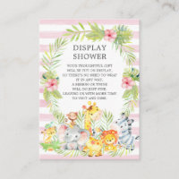 Jungle Animaux Baby shower Cadeau Afficher douche