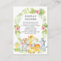 Jungle Animaux Baby shower Cadeau Afficher douche