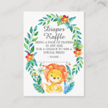 Jungle Lion Baby shower Déchets Raffin