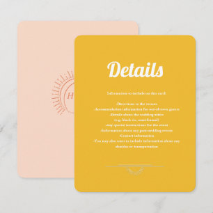 Carte D'accompagnement Juste Peachy Mariage Eclôture