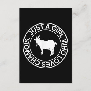 Carte D'accompagnement Juste Une Fille Qui Aime Le Cadeau Chamois Pour Le