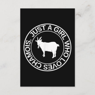 Carte D'accompagnement Juste Une Fille Qui Aime Le Cadeau Chamois Pour Le