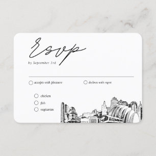 Carte D'accompagnement Kansas City Mariage traditionnel RSVP option de re