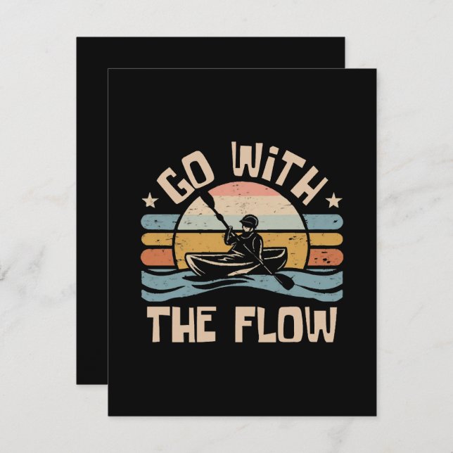 Carte D'accompagnement kayak-drôle (Devant / Derrière)