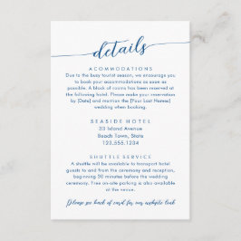 Carte D'accompagnement Kennebunkport Modern Mariage Détails Hotel Info