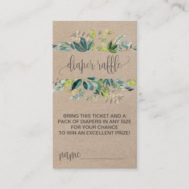 Carte D'accompagnement Kraft Foliage Brochure Insérés (Devant)