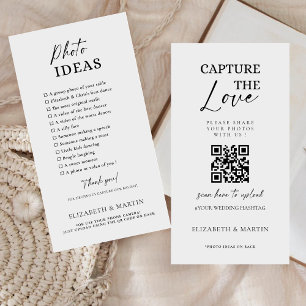Carte D'accompagnement La calligraphie moderne Capte le code QR d'amour