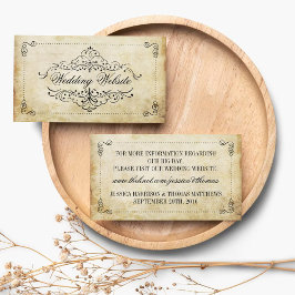 Carte D'accompagnement La collection de mariage vintage fleurie et ornée