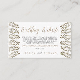 Carte D'accompagnement La collection de Mariages Monochrome Fern Woodland